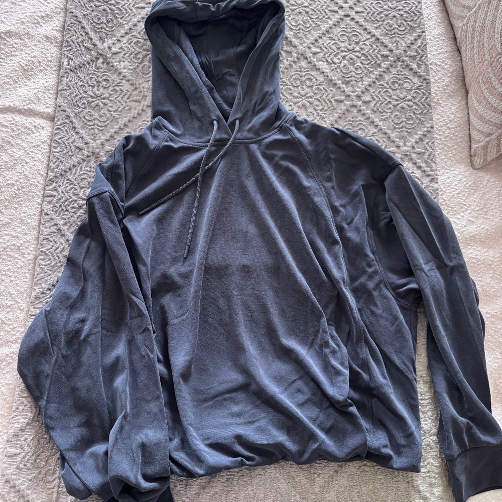 Athleta seasoft Bubble hem hoodie  ,  navy  , Large